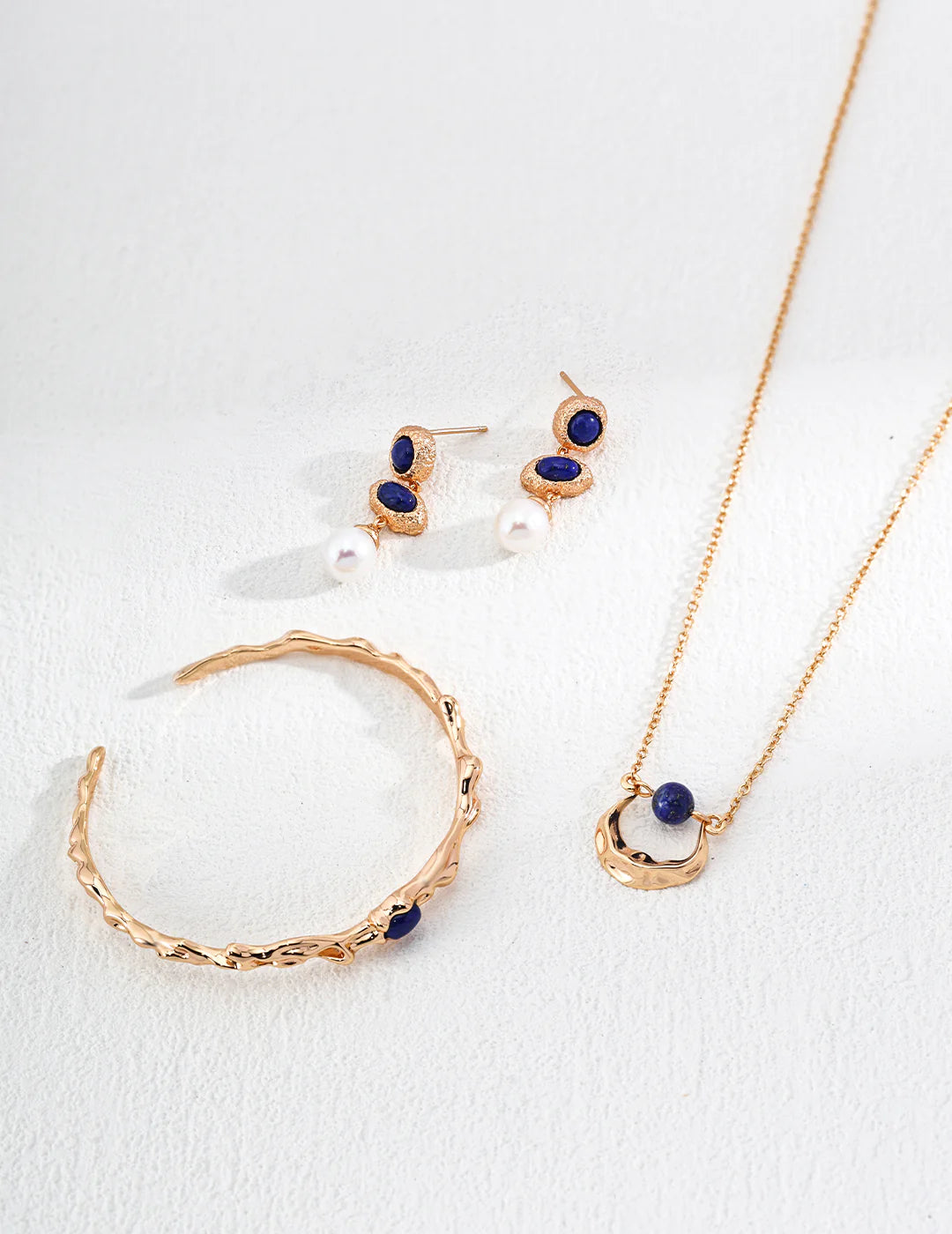 Vintage Lapis Lazuli Pearl Earrings