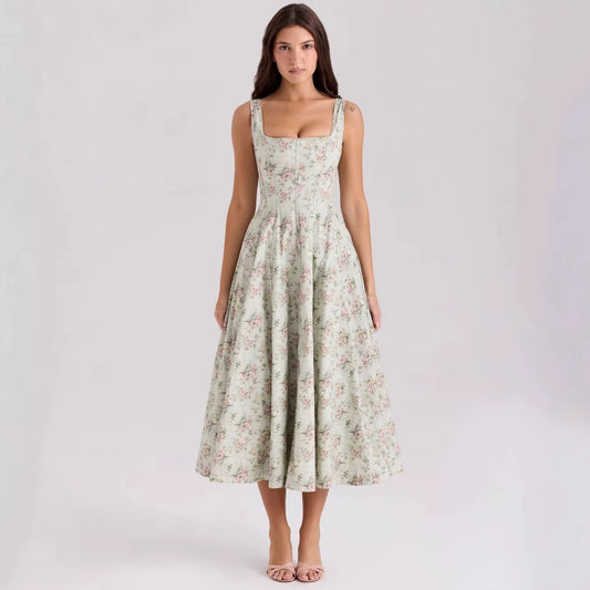 Elegant Lace up Dress