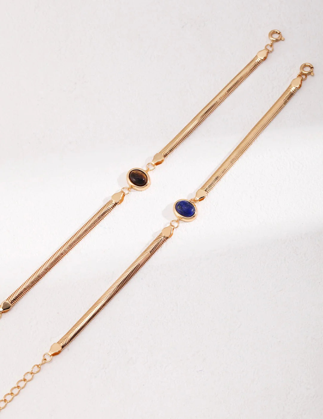 Lapis Lazuli-Tiger Eye Stone Bracelet