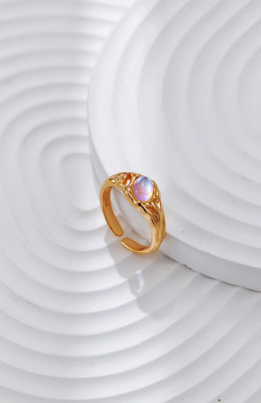 Minimalist Moon Stone Ring