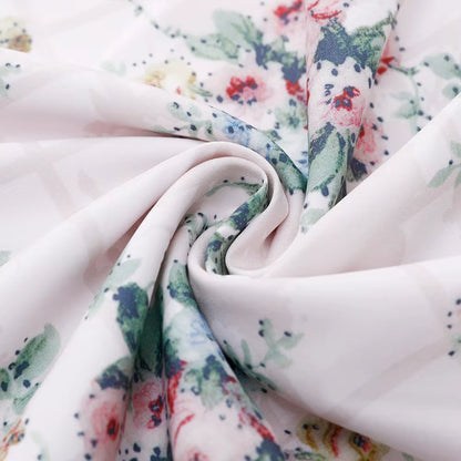 White Floral Print Holiday Dress