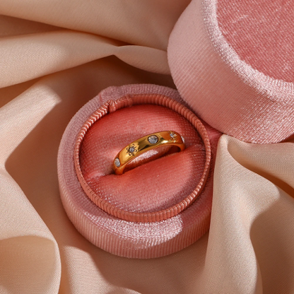 Green Zircon Pearl Rings