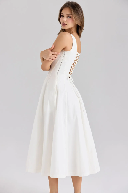 Elegant Lace up Dress