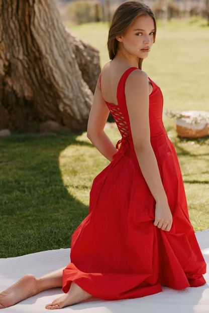 Elegant Lace up Dress