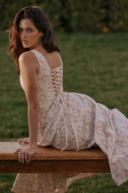 Elegant Lace up Dress