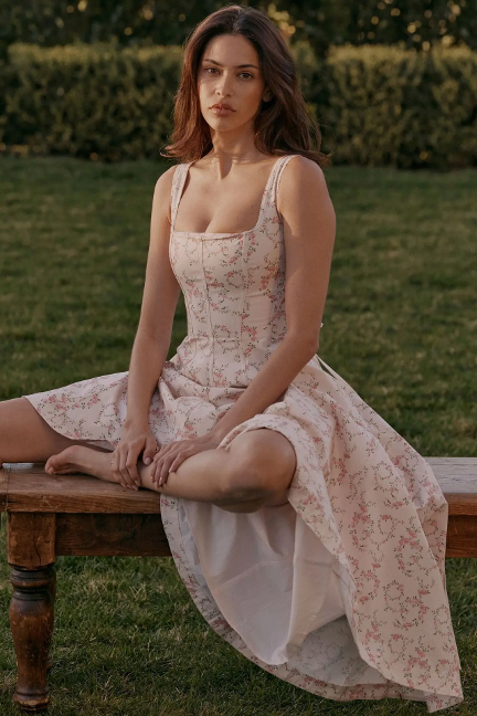 Elegant Lace up Dress