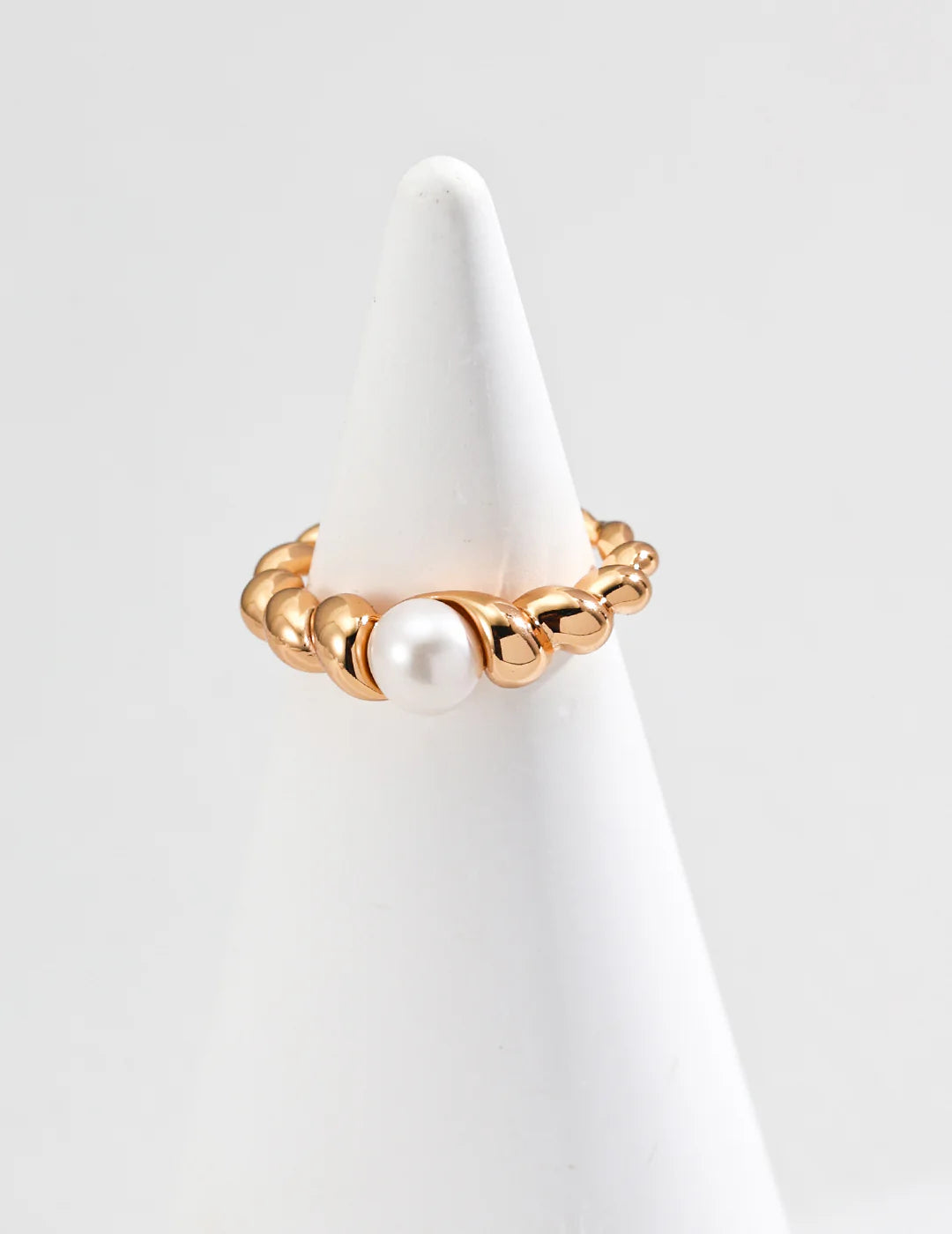 Braided Design Natural Pearl Ring