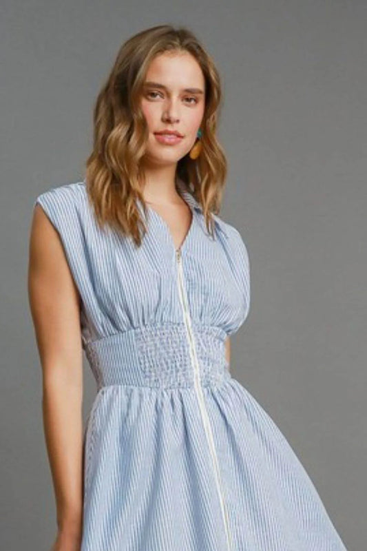 Umgee Striped Midi Dress 