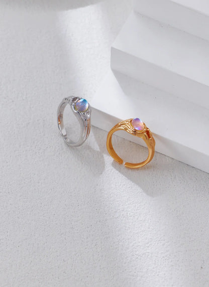 Minimalist Moon Stone Ring
