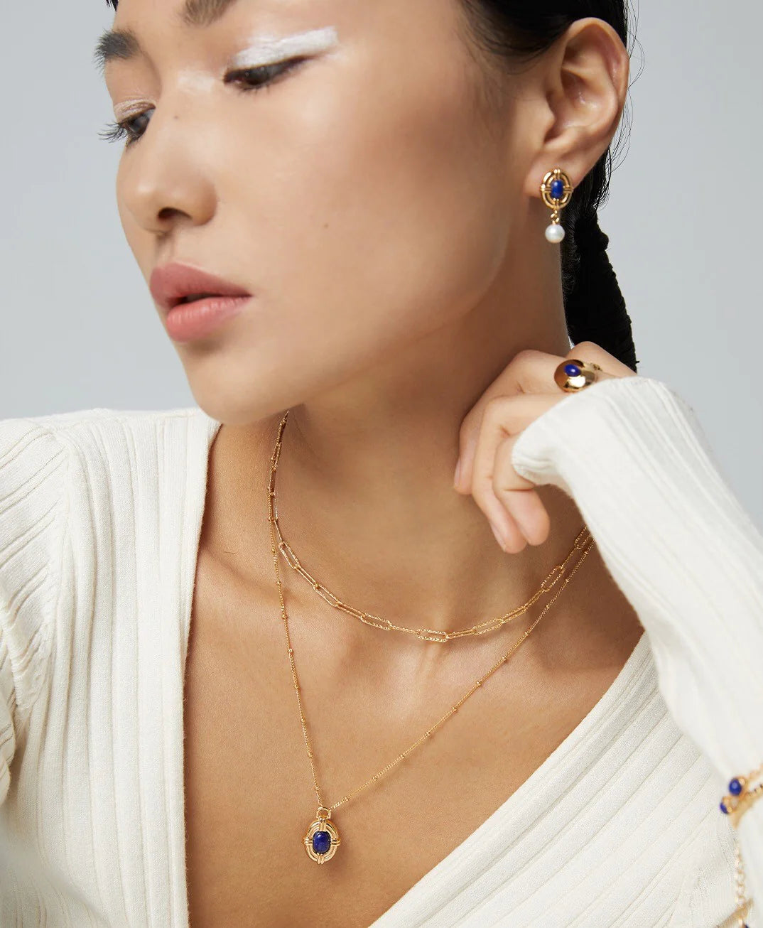 Vintage Style Lapis Lazuli Necklace