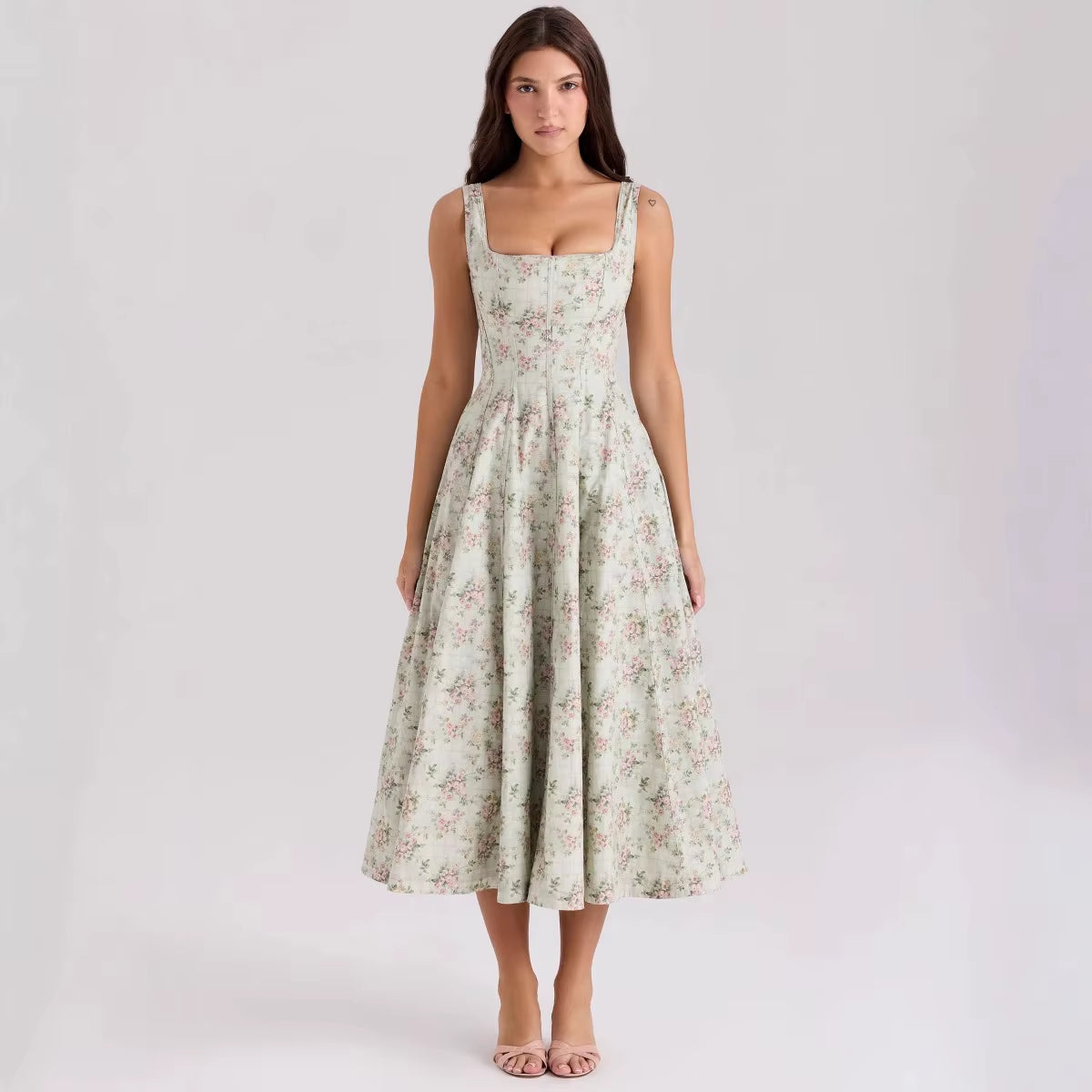 Elegant Lace up Dress