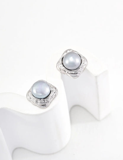 Minimalist Pearl Stud Earrings