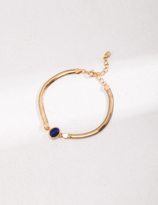 Lapis Lazuli-Tiger Eye Stone Bracelet