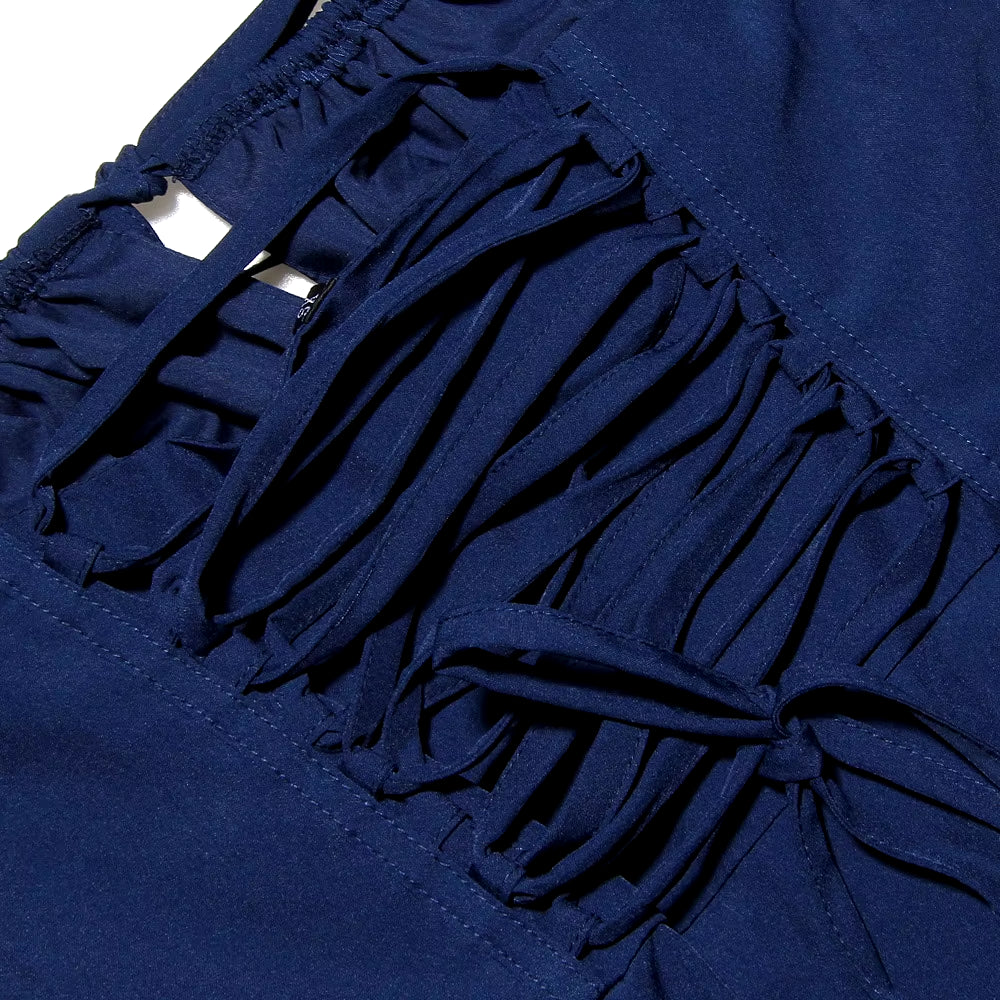 Women'S Summer Floral Print Dresses Sweet Elegant Midi Holiday Dress Casual Slit Blue Lace up Dresses 2023