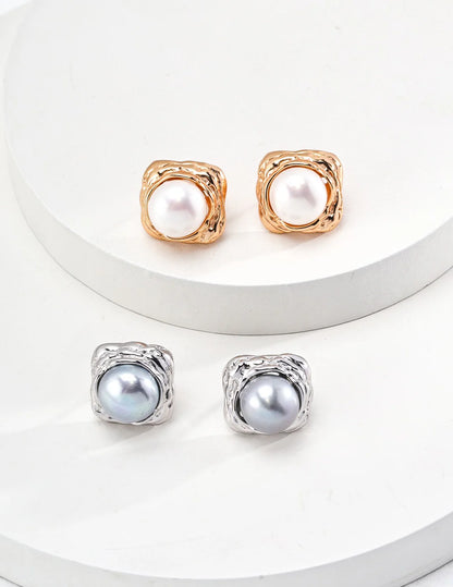 Minimalist Pearl Stud Earrings