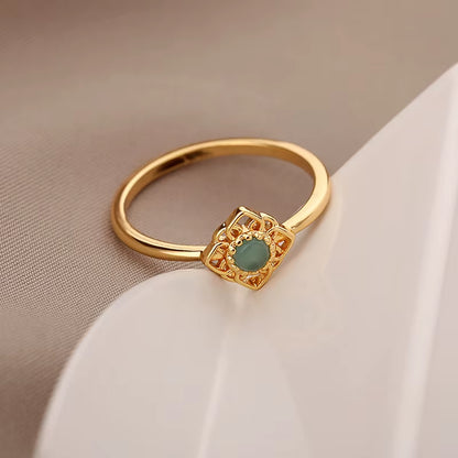 Green Opal Ring